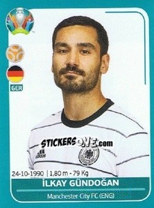 Sticker Ilkay Gündoğan - UEFA Euro 2020 Preview. 568 stickers version n. GER20 - Panini