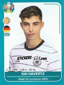 Sticker Kai Havertz - UEFA Euro 2020 Preview. 568 stickers version n. GER22 - Panini
