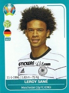 Sticker Leroy Sané - UEFA Euro 2020 Preview. 568 stickers version n. GER25 - Panini