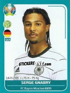 Sticker Serge Gnabry - UEFA Euro 2020 Preview. 568 stickers version n. GER27 - Panini
