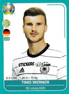Sticker Timo Werner - UEFA Euro 2020 Preview. 568 stickers version n. GER28 - Panini
