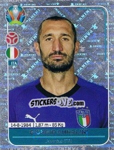 Sticker Giorgio Chiellini - UEFA Euro 2020 Preview. 568 stickers version n. ITA6 - Panini