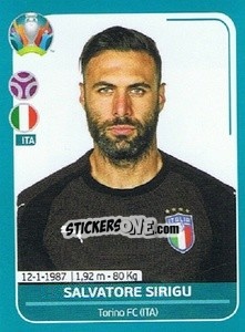 Sticker Salvatore Sirigu - UEFA Euro 2020 Preview. 568 stickers version n. ITA8 - Panini