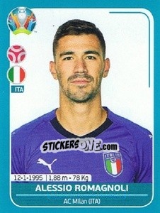 Cromo Alessio Romagnoli - UEFA Euro 2020 Preview. 568 stickers version - Panini