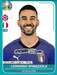 Sticker Leonardo Spinazzola - UEFA Euro 2020 Preview. 568 stickers version - Panini