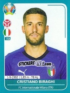 Figurina Cristiano Biraghi - UEFA Euro 2020 Preview. 568 stickers version - Panini