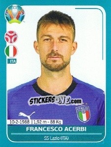 Sticker Francesco Acerbi - UEFA Euro 2020 Preview. 568 stickers version - Panini
