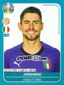 Sticker Jorginho - UEFA Euro 2020 Preview. 568 stickers version - Panini