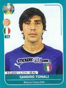 Sticker Sandro Tonali - UEFA Euro 2020 Preview. 568 stickers version n. ITA21 - Panini
