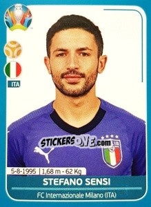 Sticker Stefano Sensi - UEFA Euro 2020 Preview. 568 stickers version n. ITA22 - Panini