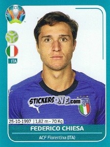 Figurina Federico Chiesa - UEFA Euro 2020 Preview. 568 stickers version - Panini