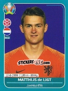 Sticker Matthijs de Ligt - UEFA Euro 2020 Preview. 568 stickers version n. NED12 - Panini