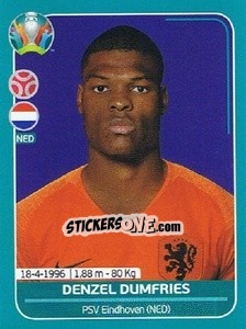 Sticker Denzel Dumfries - UEFA Euro 2020 Preview. 568 stickers version n. NED14 - Panini