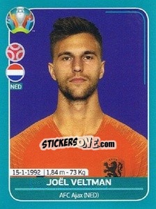 Sticker Joël Veltman - UEFA Euro 2020 Preview. 568 stickers version - Panini