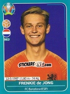 Sticker Frenkie de Jong - UEFA Euro 2020 Preview. 568 stickers version n. NED16 - Panini