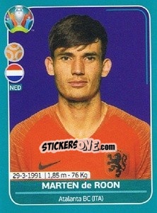 Sticker Marten de Roon - UEFA Euro 2020 Preview. 568 stickers version - Panini