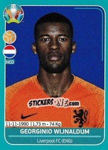 Sticker Georginio Wijnaldum - UEFA Euro 2020 Preview. 568 stickers version n. NED20 - Panini