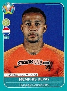 Sticker Memphis Depay - UEFA Euro 2020 Preview. 568 stickers version n. NED23 - Panini