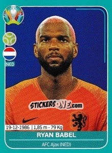 Sticker Ryan Babel - UEFA Euro 2020 Preview. 568 stickers version n. NED24 - Panini
