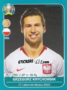 Sticker Grzegorz Krychowiak - UEFA Euro 2020 Preview. 568 stickers version n. POL18 - Panini