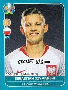 Sticker Sebastian Szymański - UEFA Euro 2020 Preview. 568 stickers version - Panini