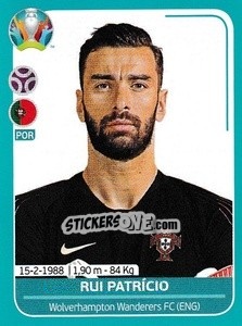 Sticker Rui Patrício - UEFA Euro 2020 Preview. 568 stickers version n. POR7 - Panini