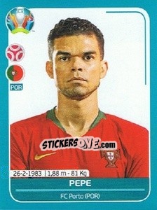 Sticker Pepe - UEFA Euro 2020 Preview. 568 stickers version n. POR13 - Panini