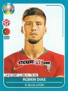 Sticker Rúben Dias - UEFA Euro 2020 Preview. 568 stickers version n. POR15 - Panini