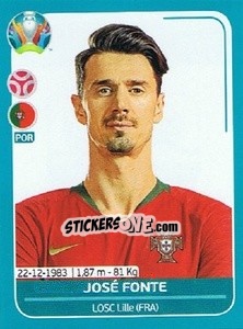 Sticker José Fonte - UEFA Euro 2020 Preview. 568 stickers version - Panini