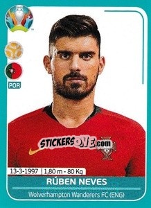 Sticker Rúben Neves - UEFA Euro 2020 Preview. 568 stickers version n. POR21 - Panini