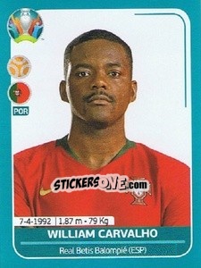 Sticker William Carvalho - UEFA Euro 2020 Preview. 568 stickers version n. POR22 - Panini