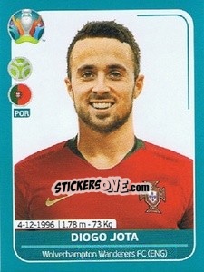 Sticker Diogo Jota - UEFA Euro 2020 Preview. 568 stickers version - Panini