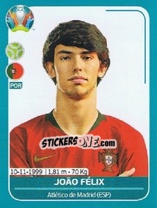 Sticker João Félix - UEFA Euro 2020 Preview. 568 stickers version n. POR26 - Panini