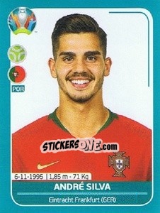 Sticker André Silva - UEFA Euro 2020 Preview. 568 stickers version n. POR27 - Panini