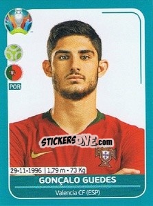 Sticker Gonçalo Guedes - UEFA Euro 2020 Preview. 568 stickers version - Panini