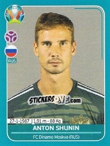 Sticker Anton Shunin - UEFA Euro 2020 Preview. 568 stickers version - Panini