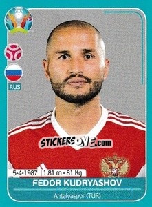 Sticker Fedor Kudryashov - UEFA Euro 2020 Preview. 568 stickers version n. RUS10 - Panini