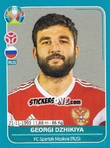Sticker Georgi Dzhikiya - UEFA Euro 2020 Preview. 568 stickers version n. RUS12 - Panini
