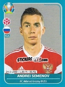 Sticker Andrei Semenov - UEFA Euro 2020 Preview. 568 stickers version n. RUS13 - Panini