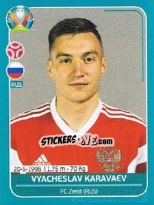 Sticker Vyacheslav Karavaev - UEFA Euro 2020 Preview. 568 stickers version n. RUS15 - Panini