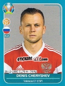 Sticker Denis Cheryshev - UEFA Euro 2020 Preview. 568 stickers version - Panini