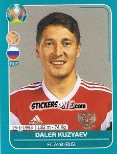 Figurina Daler Kuzyaev - UEFA Euro 2020 Preview. 568 stickers version - Panini