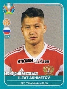 Sticker Ilzat Akhmetov - UEFA Euro 2020 Preview. 568 stickers version n. RUS22 - Panini