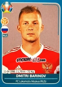 Cromo Dmitri Barinov - UEFA Euro 2020 Preview. 568 stickers version - Panini