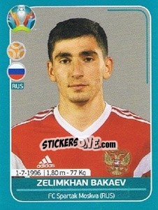 Cromo Zelimkhan Bakaev - UEFA Euro 2020 Preview. 568 stickers version - Panini