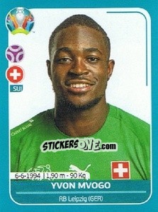 Sticker Yvon Mvogo - UEFA Euro 2020 Preview. 568 stickers version n. SUI8 - Panini