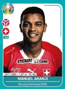 Sticker Manuel Akanji - UEFA Euro 2020 Preview. 568 stickers version n. SUI15 - Panini