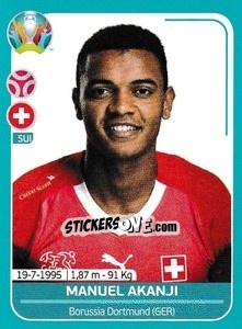 Sticker Manuel Akanji - UEFA Euro 2020 Preview. 568 stickers version - Panini