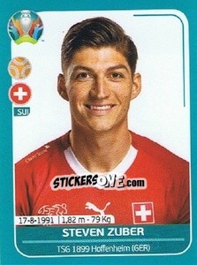Sticker Steven Zuber - UEFA Euro 2020 Preview. 568 stickers version n. SUI22 - Panini