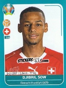 Sticker Djibril Sow - UEFA Euro 2020 Preview. 568 stickers version n. SUI23 - Panini